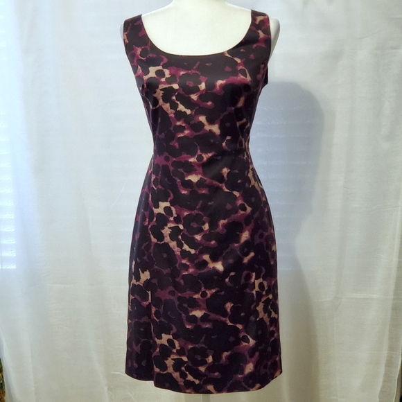 Ann Taylor black purple gray animal print … - Picture 1 of 11